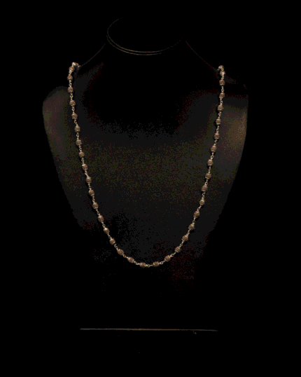 5 Mukhi Rudraksha Mala in Silver (5mm-10mm)