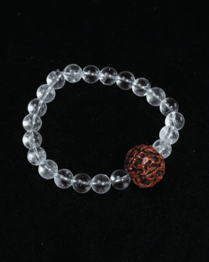 7 Mukhi Rudraksha in Sphatik Bracelet